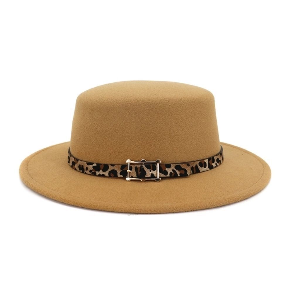 Caramel Unisex Flat head Boater hat